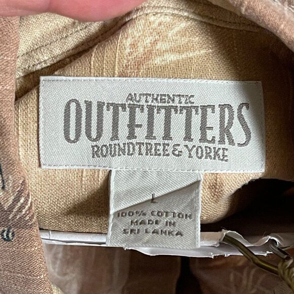 Fly fishing Men’s novelty print button front shirt top by outfitters Large - Picture 6 of 8